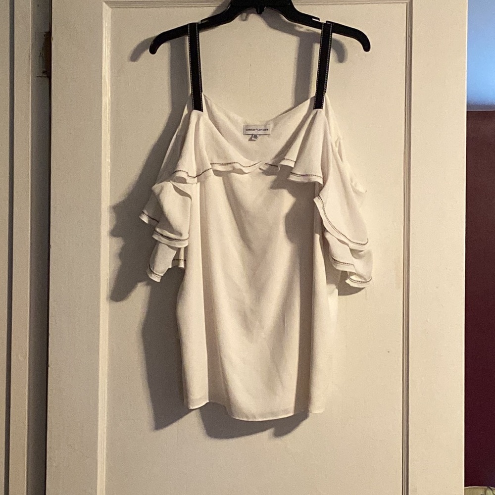 Cold Shoulder White Top